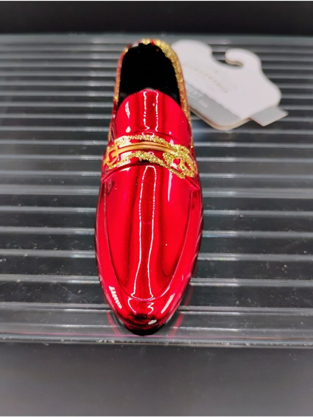 Ornament Red Glittered Loafer Ornament Wondershop Elegant Holiday Decor